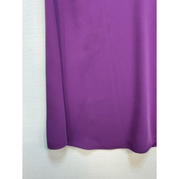 Ann Taylor Loft Ruffle Back Shift Dress Sleeveless Summer Purple Women's Size XS - Picture 8 of 8